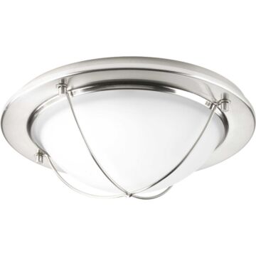 Portal LED 1-Light LED Flush Mount in Brushed Nickel