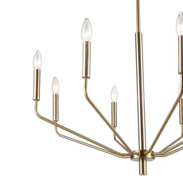 Laurell Eight Light Chandelier in Modern Gold by Millennium