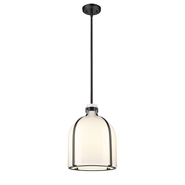 Z-Lite Pearson 1-Light Pendant Light In Matte Black