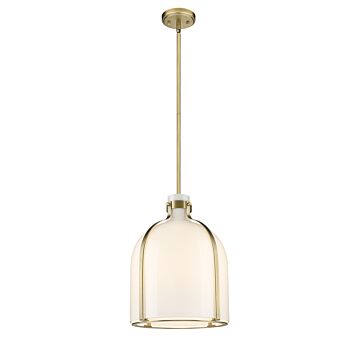 Z-Lite Pearson 1-Light Pendant Light In Rubbed Brass