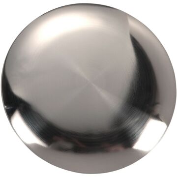 Minimalist Blanking Plate in Brushed Steel by Visual Comfort Fan