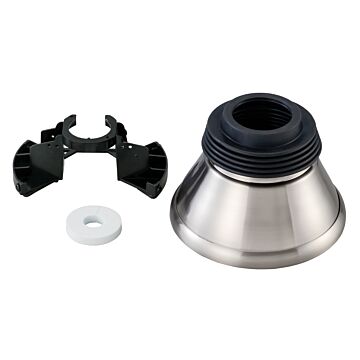 Minimalist Slope Ceiling Canopy Kit in Brushed Steel by Visual Comfort Fan