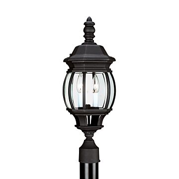 Generation Lighting Wynfield 2-Light 23" Outdoor Post Light in Black