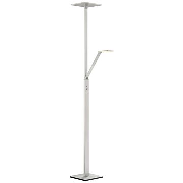 Task Portables LED Floor Lamp in Chiseled Nickel by George Kovacs