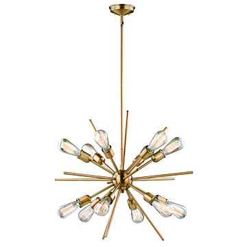 Estelle 12-Light Pendant in Natural Brass