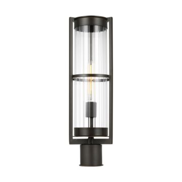 Alcona One Light Outdoor Post Lantern in Antique Bronze by Visual Comfort Studio
