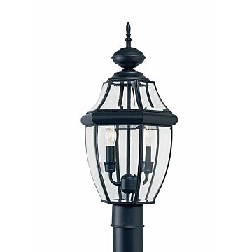 Lancaster 2-Light Outdoor Post Lantern in Black