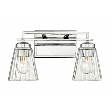 Lyna 2-Light Bathroom Vanity Light in Chrome 
