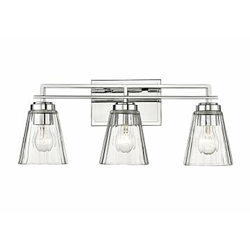Lyna 3-Light Bathroom Vanity Light in Chrome 