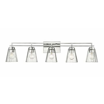 Lyna 5-Light Bathroom Vanity Light in Chrome 