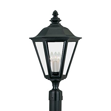 Generation Lighting Brentwood 3-Light 26" Outdoor Post Light in Black
