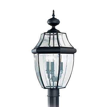 Generation Lighting Lancaster 3-Light 24 Outdoor Post Light in Black