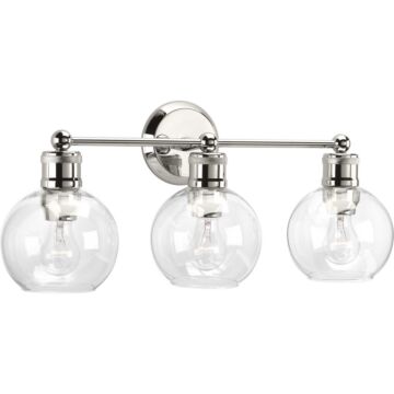 Hansford 3-Light Bathroom Vanity Light in Polished Nickel
