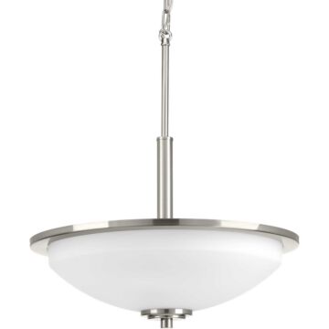 Replay 3-Light inverted pendant in Brushed Nickel