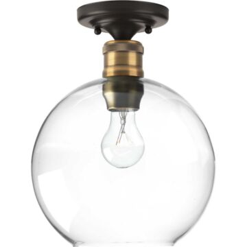 Hansford 1-Light Flush Mount in Antique Bronze