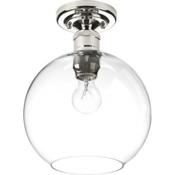 Hansford 1-Light Flush Mount in Polished Nickel