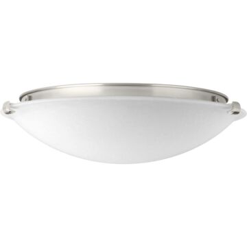 Linen Dome LED 1-Light LED Flush Mount in Brushed Nickel