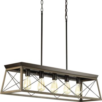 Briarwood 5-Light Linear Chandelier in Antique Bronze