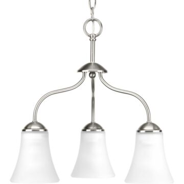 Classic 3-Light Chandelier in Brushed Nickel