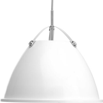 Tre 1-Light Pendant in White