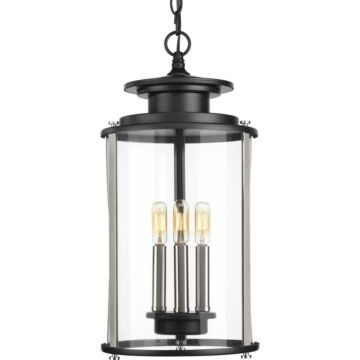 Squire 3-Light Hanging Lantern in Black