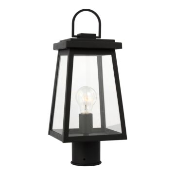 Founders One Light Outdoor Post Lantern in Black by Visual Comfort Studio