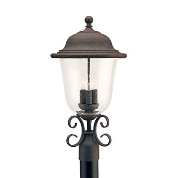 Generation Lighting Trafalgar 3-Light 23" Outdoor Post Light in Oxidized Bronze