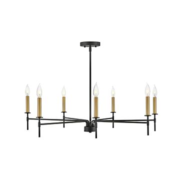 Hux 7-Light LED Chandelier in Black