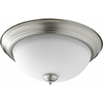 3063 Ceiling Mounts Three Light Ceiling Mount in Satin Nickel  Satin Opal by Quorum International