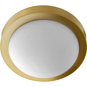3505 Contempo Ceiling Mounts Two Light Ceiling Mount in Aged Brass by Quorum International