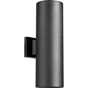 Cylinder Two Light Wall Mount in Textured Black by Quorum International