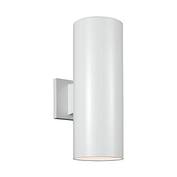 Outdoor Cylinders Two Light Outdoor Wall Lantern in White by Visual Comfort Studio