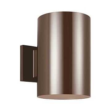Outdoor Cylinders One Light Outdoor Wall Lantern in Bronze by Visual Comfort Studio