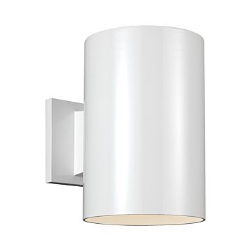 Outdoor Cylinders One Light Outdoor Wall Lantern in White by Visual Comfort Studio