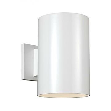 Outdoor Cylinders One Light Outdoor Wall Lantern in White by Visual Comfort Studio