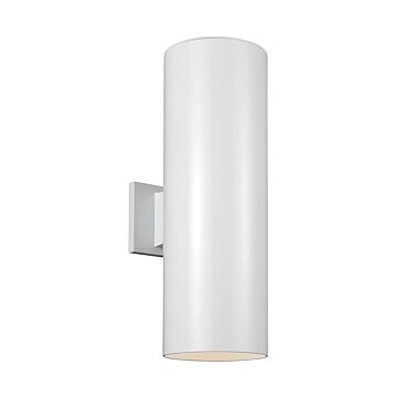 Outdoor Cylinders Two Light Outdoor Wall Lantern in White by Visual Comfort Studio