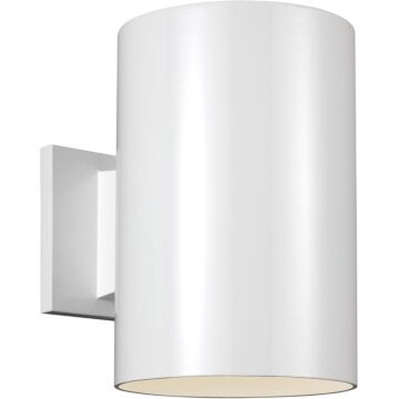 Outdoor Cylinders LED Outdoor Wall Lantern in White by Visual Comfort Studio
