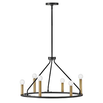Lark Lazlo 6 Light Chandelier in Black