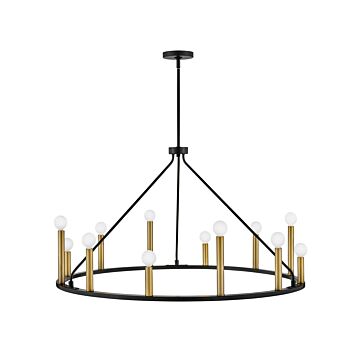 Lazlo 12-Light LED Chandelier in Black