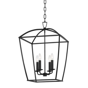 Bryant Four Light Pendant in Aged Iron by Hudson Valley