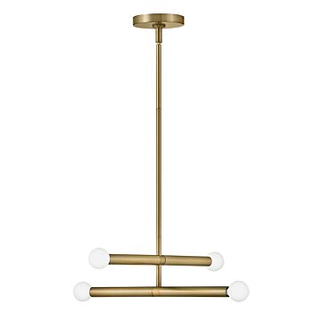 Lark Millie 4 Light Pendant Light in Lacquered Brass