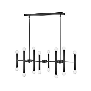 Millie 16-Light LED Linear Chandelier in Black