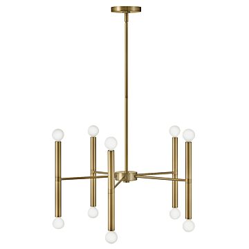 Lark Millie 2 Light Chandelier in Lacquered Brass