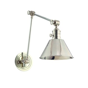 Garden City One Light Wall Sconce in Polished Nickel by Hudson Valley