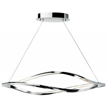 Elan Meridian 43 Inch LED Pendant Light Pendant Pendant in Chrome with Etched Acrylic