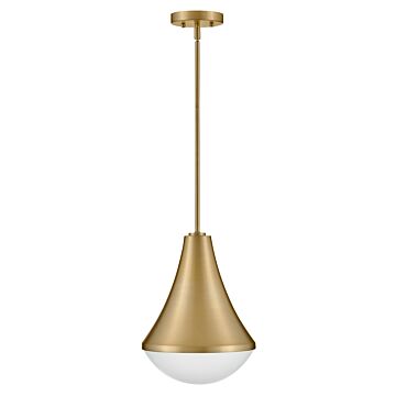 Haddie 1-Light LED Pendant in Lacquered Brass