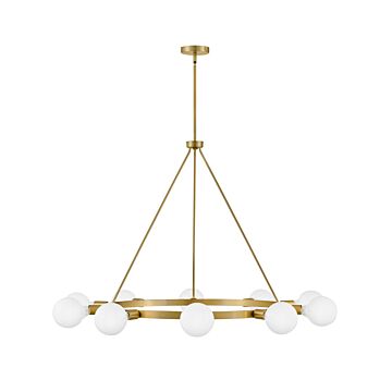 Orla 10-Light LED Chandelier in Lacquered Brass