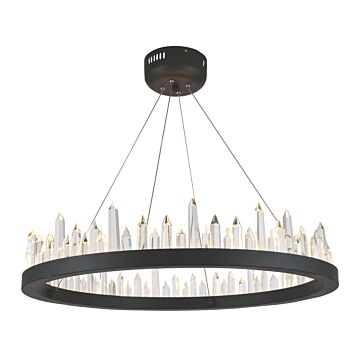 Malta 32-Light LED Chandelier in Satin Dark Grey