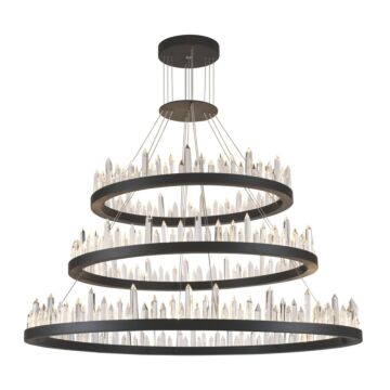 Malta 128-Light LED Chandelier in Satin Dark Grey