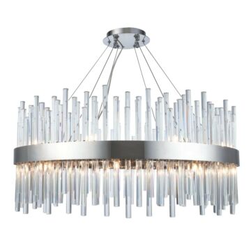 Dallas 18-Light Chandelier in Chrome